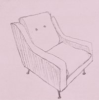 Drawing of an armchair