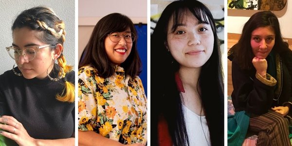 Headshots (from left) Winter Smiley, Ashlyn Dadkhah, Luisa Martínez, Rizzhel Javier