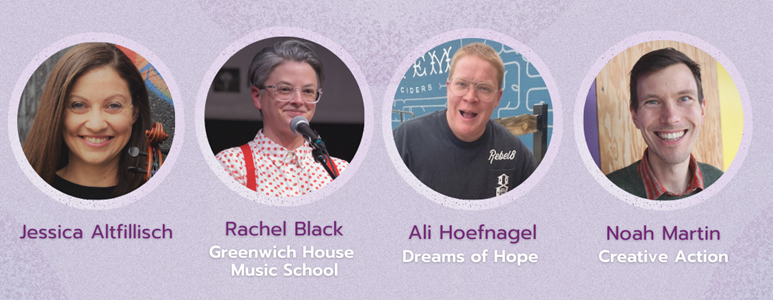 Graphic with headshots of Group 6: Jessica Altfillisch, Rachel Black, Ali Hoefnagel, and Noah Martin