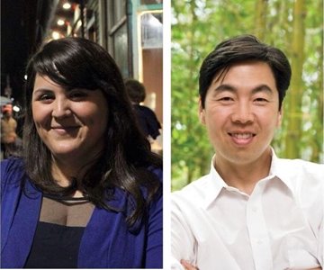 Headshots Mary George (left) and Jung-Ho Pak (right)